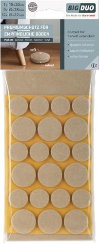 fix-o-moll® Parkettgleiter Set BIGDUOkleb. Inh.22 St. (1 Karte)