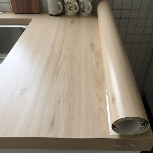 Ambiance Sticker Klebeband, Meterware, selbstklebend, für Küche, Möbel und Badezimmer, helles Eichenholz, H 60 cm x L 7 m