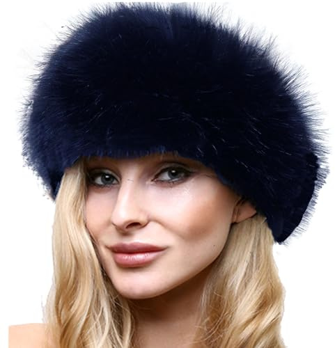 Bonnet en fausse fourrure pour femme Style cosaque russe