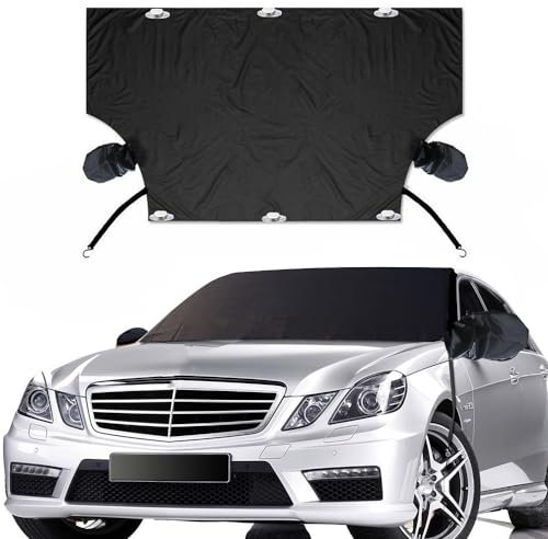 Roysmart Frontscheibenabdeckung, Scheibenabdeckung Auto, Windschutzscheibe Abdeckung Magnet Fixierung Eisschutzfolien Frostabdeckung Winterabdeckung Faltbare Auto Abdeckung für Winter (215 x 155cm)