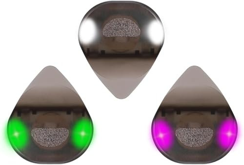 JIZZU Gitarren Plektrum LED, 3 Stück LED Plektren Gitarre, Gitarre Plektrum Glow, Leuchtendes Plektrum, LED Plektren Gitarre für Musikliebhaber, Gitarrenanfänger