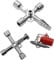 Viojrlly Llave de 2 piezas para interruptores, llave multiusos multifuncional de 4 vías, llave en cruz multifuncional llave universal, práctica llave en cruz multifuncional
