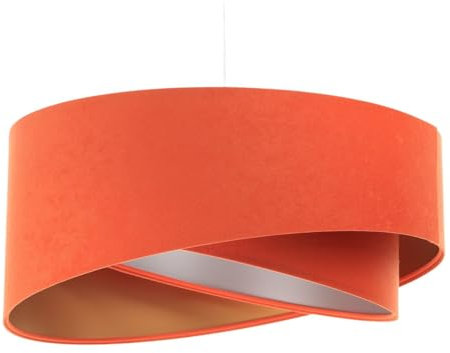 ONZENO Lightning Pendelleuchte Galaxy Nimbus Urban 2 60W LED IP 20 Modern Pendelleuchte für Innenraum Wohnzimmer, Wohnkultur, Büro, Küche, 50x23x23cm (Orange, Gold)