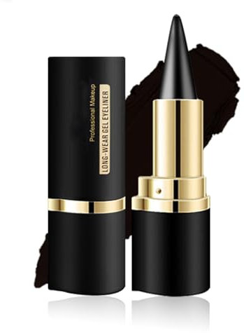 Schwarzer Gel-Eyeliner,Schwarzer Eyeliner-Stift-Gel - Schnell trocknender Formel-Eyeliner - Wischfester Eyeliner(Schwarz)