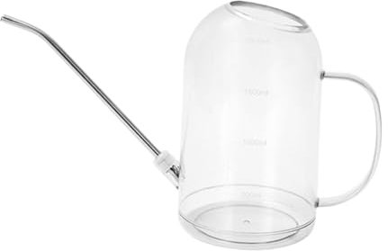 Milageto 2L Gießkanne mit langem Auslauf und abnehmbarem Sprühkopf, kleine Gießkanne für Bonsai-Pflanzen im Garten zu Hause, Weiß