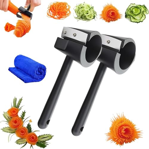 Bestllty Obst- und Gemüseschäler Kreative Küche Gadget Gemüse Lockenwickler Karotten Lockenwickler und Schäler Karotten Lockenwickler und Schäler Küche Kreative Schneiden Blume Werkzeug Karotte Gurke