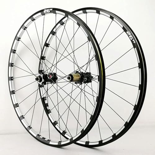 UNFRASLOP MTB Fahrradfelgen 26 27.5 29 Zoll Scheibenbremse Radradsatz Abgedichtete Lagernabe QR Fahrrad Vorder- Und Hinterrad 24 Loch 7-11 Geschwindigkeit Kassette,Schwarz,29inch