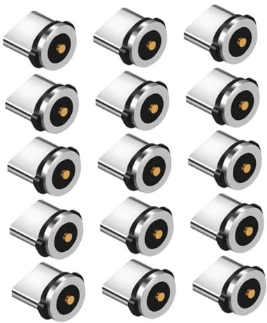 BEBEMOKO 30pezzi Adattatore Magnetico Usb-c Rotante Compatibile Con Smartphone e Tablet Facile Installazione e Alta Affidabilità Materiale Alluminio Premium Per Ricarica e Trasferimento