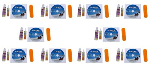Uooduby Kit per la pulizia delle lenti di manutenzione 10 x 4 in 1 per lettore CD, DVD e Rom