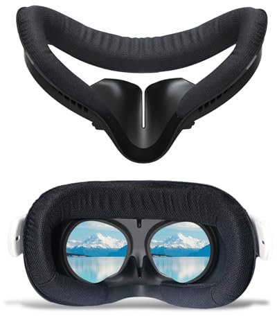 Compatible with VR Oculus Quest 2 Accessories, Breathable Foam Face Pad Protective for Meta Quest 2,Comfortable Face Cover Cushion VR Face Bracket Replacement