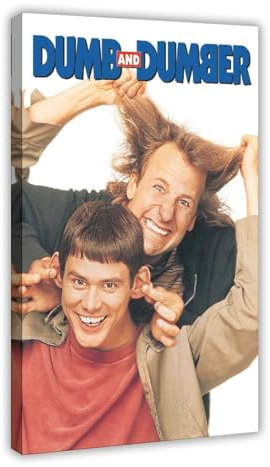 HACERR Dumb And Dumber (1994) Klassieke Komedie Filmomslag Dumb And Dumber-Poster auf Leinwand, Wandkunst, Dekordruck, Bild Gemälde für Wohnzimmer, Schlafzimmer, Dekoration, 60 x 90 cm
