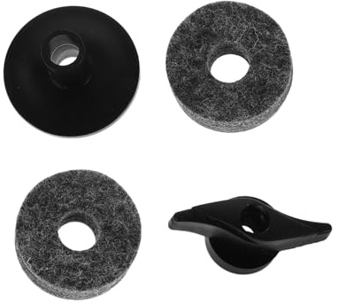 QUMIIRITY 2pcs Cymbal Stand Felt Washer Kit with Plastic Sleeves and Drum Felt Pads Cymbal Replacement Accessory Set for Drum Set Accessories Heavy Duty Use Random Color