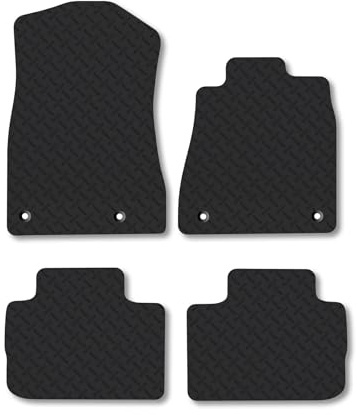 Lexus IS300H (2013+) 5mm Rubber Car Mats Compatible Premium Durable Tailored Fit Heavy-Duty Floor Mats Set Accessory Waterproof Durable Custom Fit Water Resistant Easy-Clean