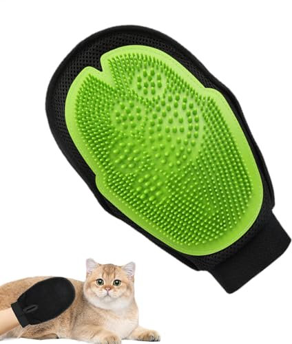 Gihioue Putzhandschuhe für Hunde | Sanfte Tierpflege-Handschuhbürste,Massagehandschuh für Hunde und Katzen mit langem oder kurzem Fell, effizienter Haarentferner für Haustiere und Message-Fäustlinge