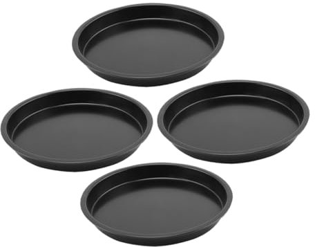 TIDTALEO 4piezas Bandeja Redonda Para Pizza De Acero Carbono No Stick Utensilios De Hornear Para Pizza Galletas y Pan Accesorios De Restaurante