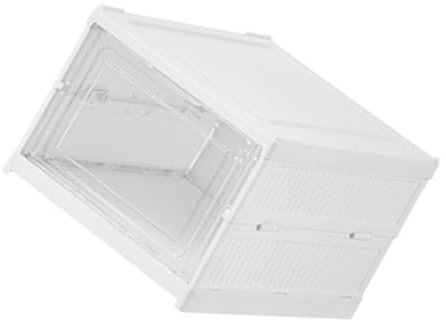 Qsvbeeqj Scatola per scarpe pieghevole con finestra trasparente salvaspazio organizer per calzature pratico contenitore per la casa