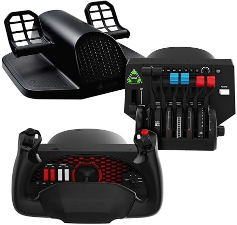 Honeycomb Alpha/Bravo/Charlie Captain’s Edition 2025 - Flight Simulation Bundle mit Yoke, Throttle & Rudder Pedals - Flugsimulator-Zubehör für ein realistisches PC-Cockpit [video game]
