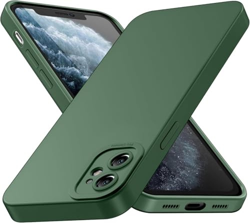 Tenphone Coque pour iPhone 11 (6,1), Étui de Protection Antichoc en Silicone TPU Souple avec Protection Caméra - Vert