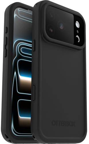OtterBox FRĒ MagSafe Hülle für iPhone 17 Pro Max, Schwarz | Wasserdicht (IP68), stoßfest, schmutzabweisend, Hülle mit integriertem Displayschutz, 5x getestet nach Militärstandard