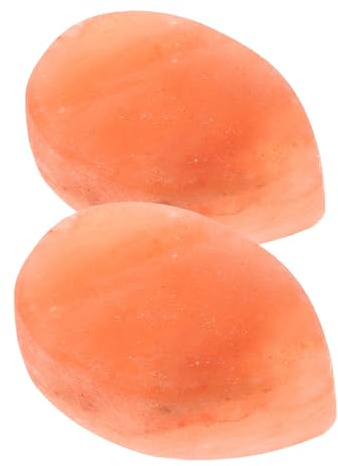 FIXOSHEE 2pcs Skin Exfoliator Bar Deodorant Body Scrub Hand Carved Stone Natural Soap Bar Body Massage Tool Leaf Massage Stone Mineral Salt Gua-sha Pink Crystal Soap Orange