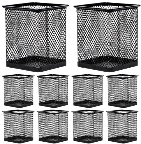 Bofanze 10 Stk Schreibtisch Stiftehalter Schwarz Metall Stifthalter