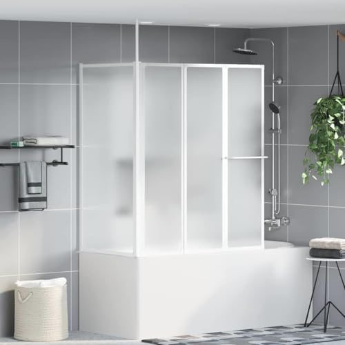 Mangloder - Pantalla para bañera (120 x 70 x 137 cm, aluminio, con paneles plegables, protección contra salpicaduras, resistente al agua, fácil montaje, duradera, diseño minimalista)