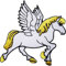 Pegasus Pferd bestickter Aufnäher zum Aufnähen oder Aufbügeln, für Kleidung, Tasche, Jacke, Hut, Hemd