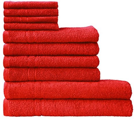 Dyckhoff Handtuch-Set, Baumwolle, rot, 26 x 36 cm
