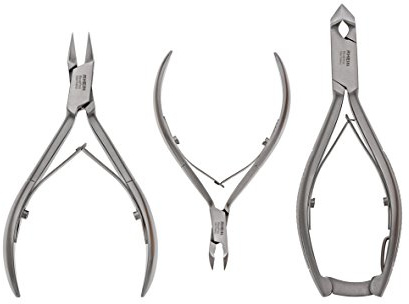 Nagelzange- Podologie Set 3-teilig- Kopfschneider+ Hautzange + Eckenzange aus rostfreiem Edelstahl