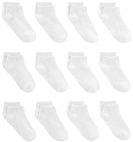 Simple Joys by Carter's Calze Unisex Bambini e Ragazzi, 12 Paia, Bianco, 2-3 anni