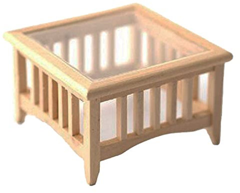 Melody Jane Puppenhaus Moderner quadratischer Couchtisch Eiche hell 1:12 Wohnzimmermöbel