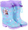 Stivaletti Pioggia Bambina con Anna Elsa Frozen - Stivali Disney Gomma Celeste e Lilla con Stelle - Galosce per Bimba Impermeabili con Suola Antiscivolo e Chiusura a Coulisse (Celeste, 28/29 EU)