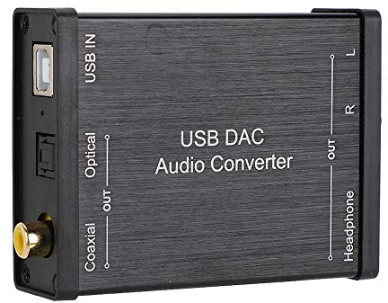 Annadue Digital to Analog DAC Audio Converter, USB to Coaxial/Optical/AUX Audio Adapter, 2-Channel, 16-bit 32k/44.1k/48k, PS3/PS4/TV Compatible, Cable Mount, Part Number: Annadueixenrd1s795872