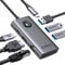 ORICO USB C Docking Station, 6 in 1 USB C Dongle with HDMI 4K+PD100W+3×USB3.0+Ethernet, Multiport Adapter for MacBook/Dell/HP/Surface/Lenovo