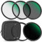 NEEWER 77mm Magnetisches ND Filter Set, ND4 ND8 ND64 ND1000 Magnetic Graufilter mit magnetischem Adapterring und Filterbeutel, optisches HD Glas mit 30 Schichten Nanobeschichtung, Kratz-/wasserfest