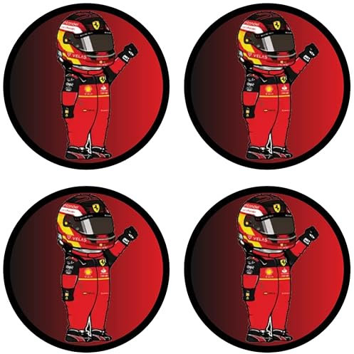 4 Adesivi Stickers Per Targa Auto Moto compatibile con Ferrari Sainz TBS11