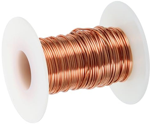 PATIKIL Alambre de Cobre Puro 99.9%, 18 Calibres/1mm de Diámetro, Carrete de 10M/32.8Ft de Alambre de Cobre Puro para Hacer Joyas, Bisutería y Plantas de Jardín