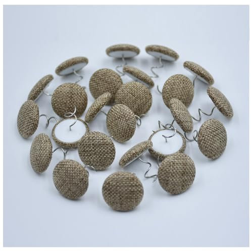 Polster Twist Pins, Bettrock Pins, SpiralnäGel Plastik Kopf Polsternagel Bettlaken Feste Pin Spiral Pins FüR PolstermöBel SchonbezüGe SofabezüGe BettröCke (12 Stück, Light Brown)