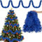 Aitsite Ghirlanda Albero di Natale, 20M/Pacchetto di 10 Blu Ghirlanda di Natale Tinsel Festone Natalizio Decorazione Albero di Natale Festa del Giardino per Casa Interni ed Esterni Fai da Te