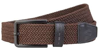 camel active Herren Gürtel mit Flechtmuster Braun, menswear-L