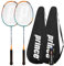 Prince Pro Viper Graphite Badmintonschläger Twin Set mit Federbällen und schützenden Tragetaschen
