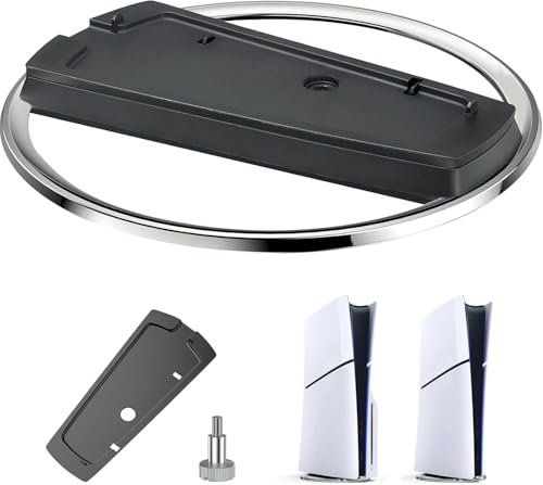 TLDNZXY PS5 Support vertical pour PS5 / PS5 Slim / PS5 Pro, PS5 Slim Noir Accessoire PS5 Slim Support antidérapant pour PS5 Slim & PS5 Disque/Console numérique
