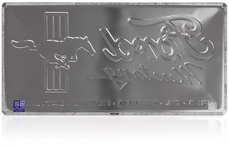 Ford Mustang Retro Blechschild 3 Stripes Logo Rot 25 x 50 cm