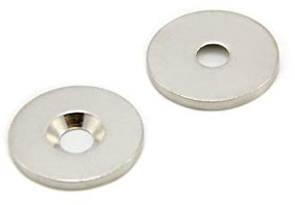 Counterunk Steel - Scheibe Für Die Verwendung von Magneten, Hängegrafiken Oder Notizenboards - 20mm Durchmesser x 2mm Dickes x 4mm Loch - Pack von 10