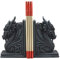 Ebros Gothic Guardian of Bibliographie Dragon Buchstütze Set von zwei Faux Stein Drache Figur Fantasy und Legenden