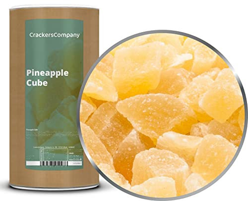 1 x 700g Ananas gehackt gewürfelt kandiert für Joghurt Quark Müsli sehr fettarm salzfrei vegetarisch vegan glutenfrei laktosefrei 100 % Premium