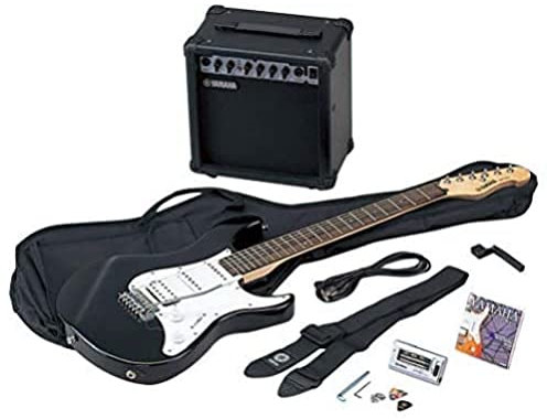 Yamaha EG112C Set di Chitarra Elettrica, Nero/Bianco