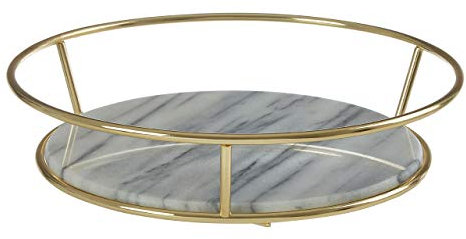 Premier Housewares Fruit Basket, Marble, White, One Size