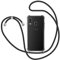 MICASE Handykette Hülle für Samsung Galaxy A40, Necklace Hülle mit Kordel Transparent Silikon Handyhülle mit Kordel zum Umhängen Schutzhülle mit Band in Schwarz