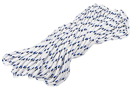 GATE 14 Ligne de mouillage et d'ancre en Polyester Blanc avec marqueur L. 30 m